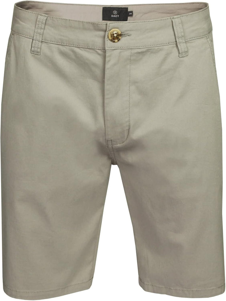 Xact Herren Chino Shorts Baumwoll Stretch Regular Fit Kurze Hose Sommer Bermuda Golf Business Casual