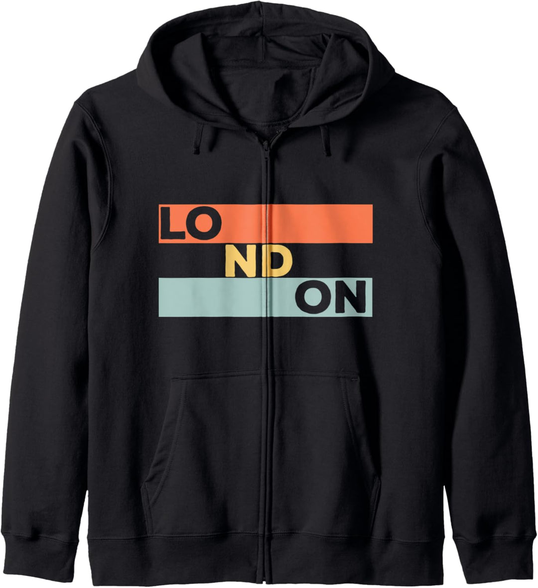 Vintage London Souvenir - Retro Stripes London Kapuzenjacke