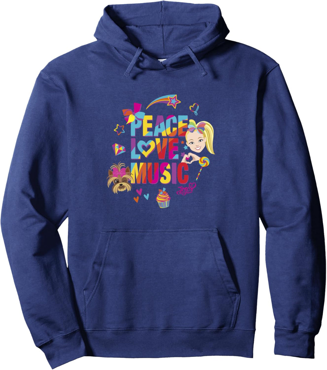 JoJo Siwa Peace Love Music Rainbow Sticker Pullover Hoodie
