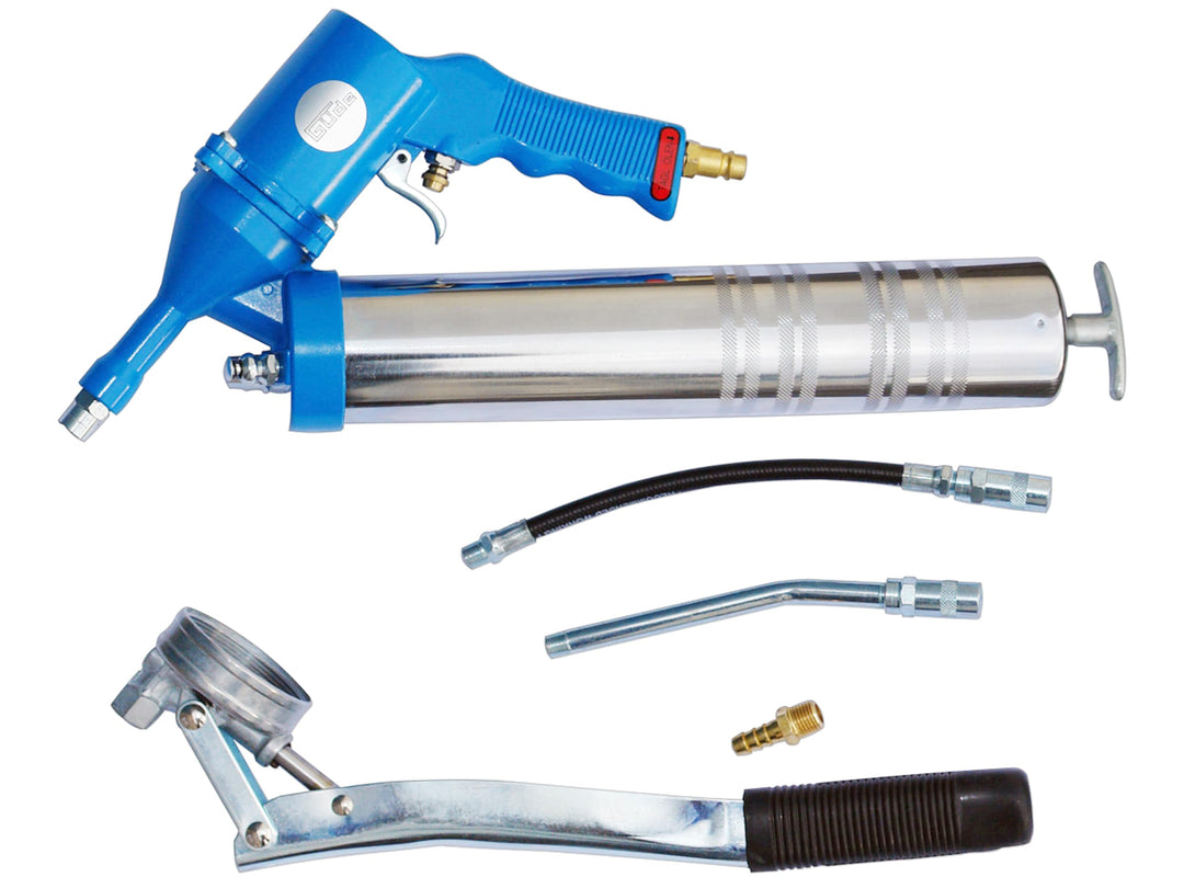 Güde 40053 Druckluft-Fettpresse, Blau, 2-8