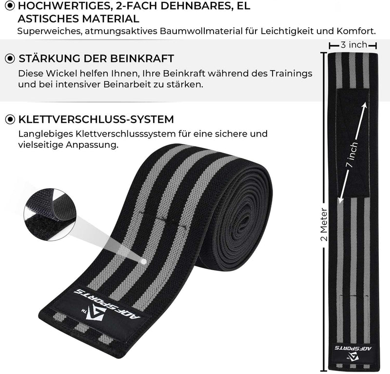 AQF Kniebandage, Kraftraining Kniebandage Männer Damen - IPL USPA Genehmigt Fitness Knieschützer, El