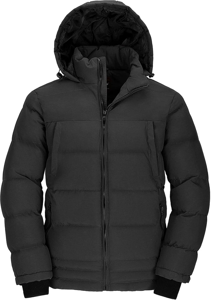 Wantdo Herren Winter Warme Jacke Wasserabweisend Outdoor Jacke Gesteppte Parka Baumwolle Polsterung