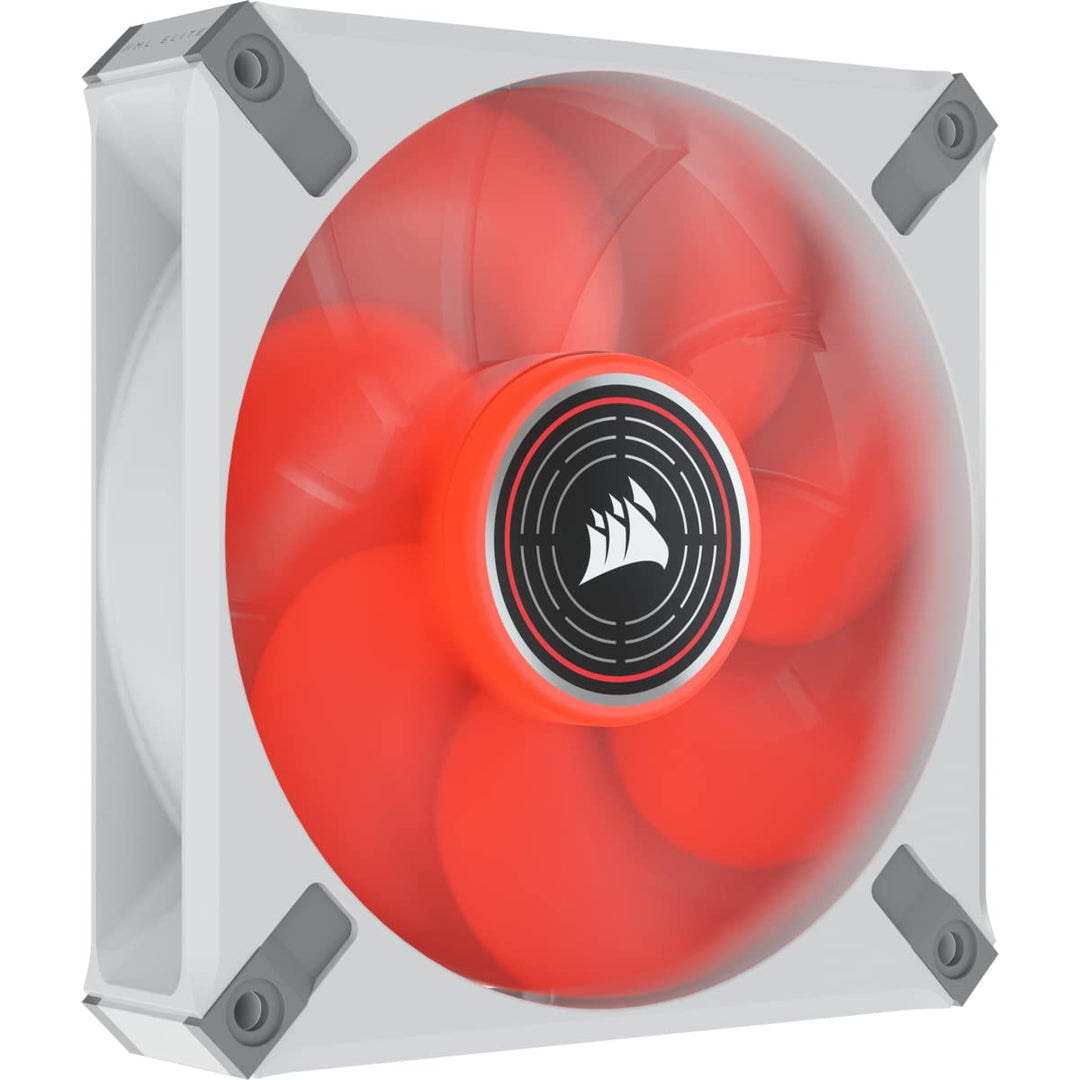 Corsair ML120 LED ELITE, 120mm PWM-Lüfter mit weisser Rahmen (CORSAIR AirGuide-Technologie, Magnetsc