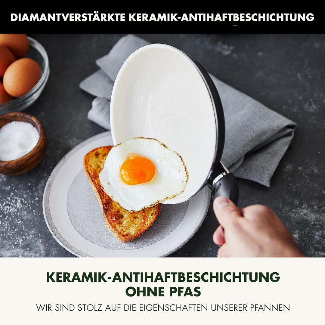 GreenPan Rio Gesunde Antihaft-Keramik Bratpfanne 18 cm, PFAS-frei, Stay-Cool-Griff, Backofenfest bis