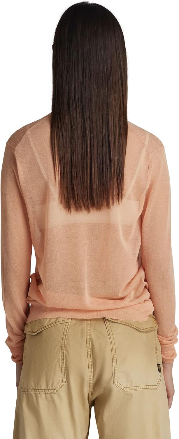 G-STAR RAW Damen Core Cardigan Knits L Rosa (Peach Nougat D21652-d140-c962), L Rosa (Peach Nougat D2