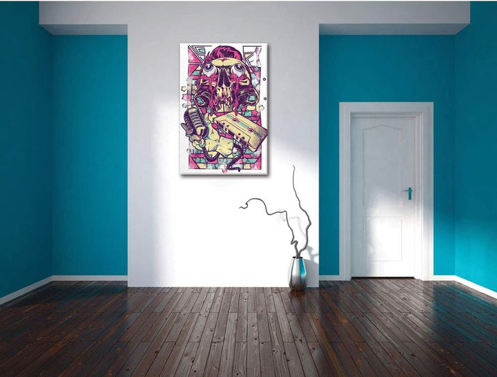 Pixxprint Party White Leinwandbild Bild auf Leinwand, XXL riesige Bilder fertig gerahmt mit Keilrahm