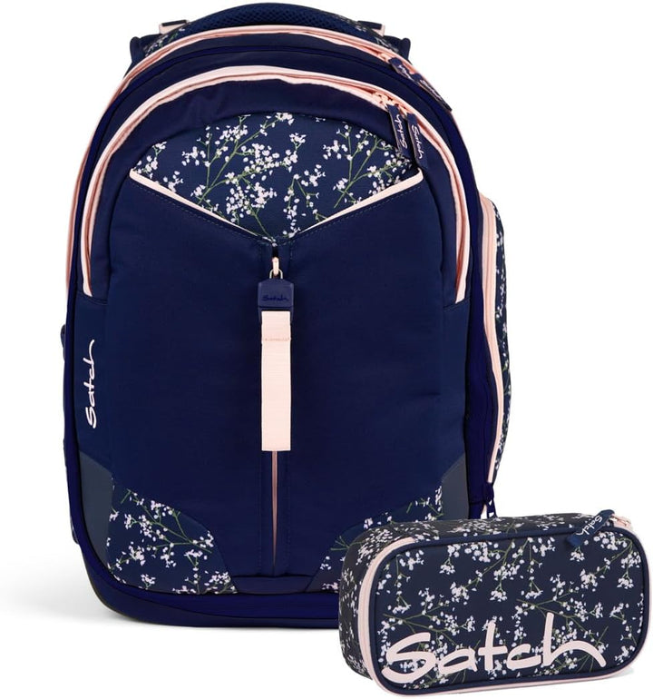 satch Match Schulrucksack Set 2tlg. inkl. Schlamperbox, Bloomy Breeze