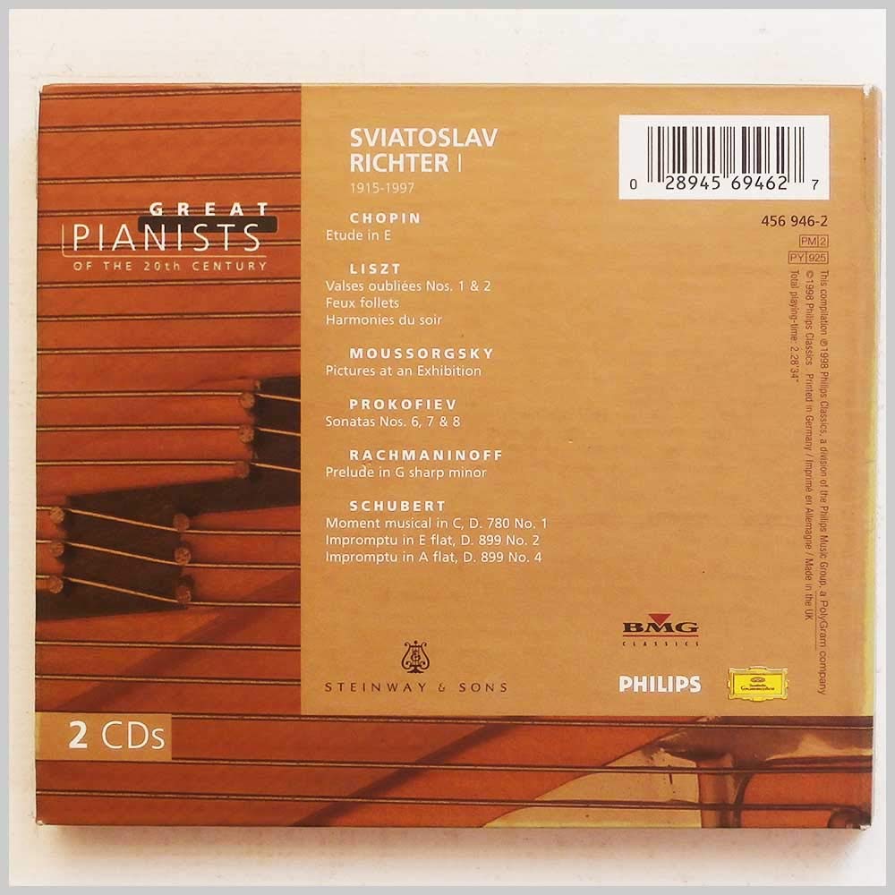 Die grossen Pianisten des 20. Jahrhunderts - Svjatoslav Richter, Audio-CD