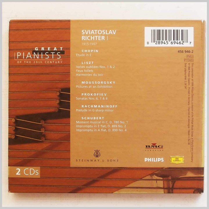 Die grossen Pianisten des 20. Jahrhunderts - Svjatoslav Richter, Audio-CD