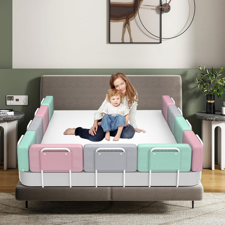 Bettgitter für Kinder – Rausfallschutz und Bettkantenschutz für Babybett und Kinderbett, Höhenverste
