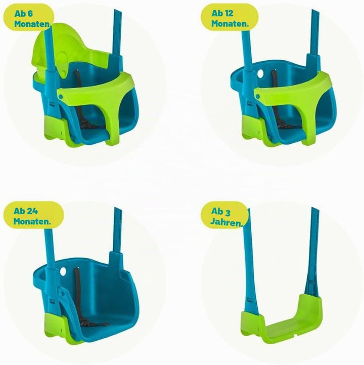 TP Toys TP900 Monate 4 in 1 Verstellbarer Quadpod Baby Schaukelsitz von 6 Motten bis Kinder 8 Jahre,