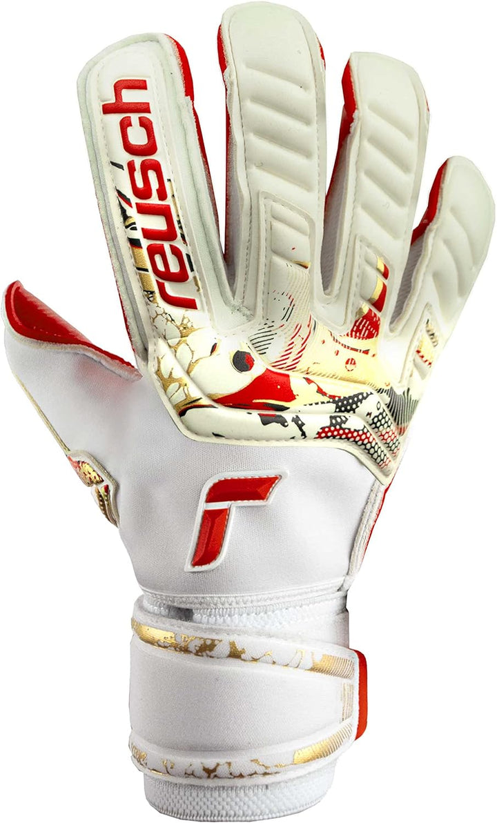 Reusch Unisex – Erwachsene Torwarthandschuhe Attrakt Gold X Glueprint mit Hervorragendem Grip und Au