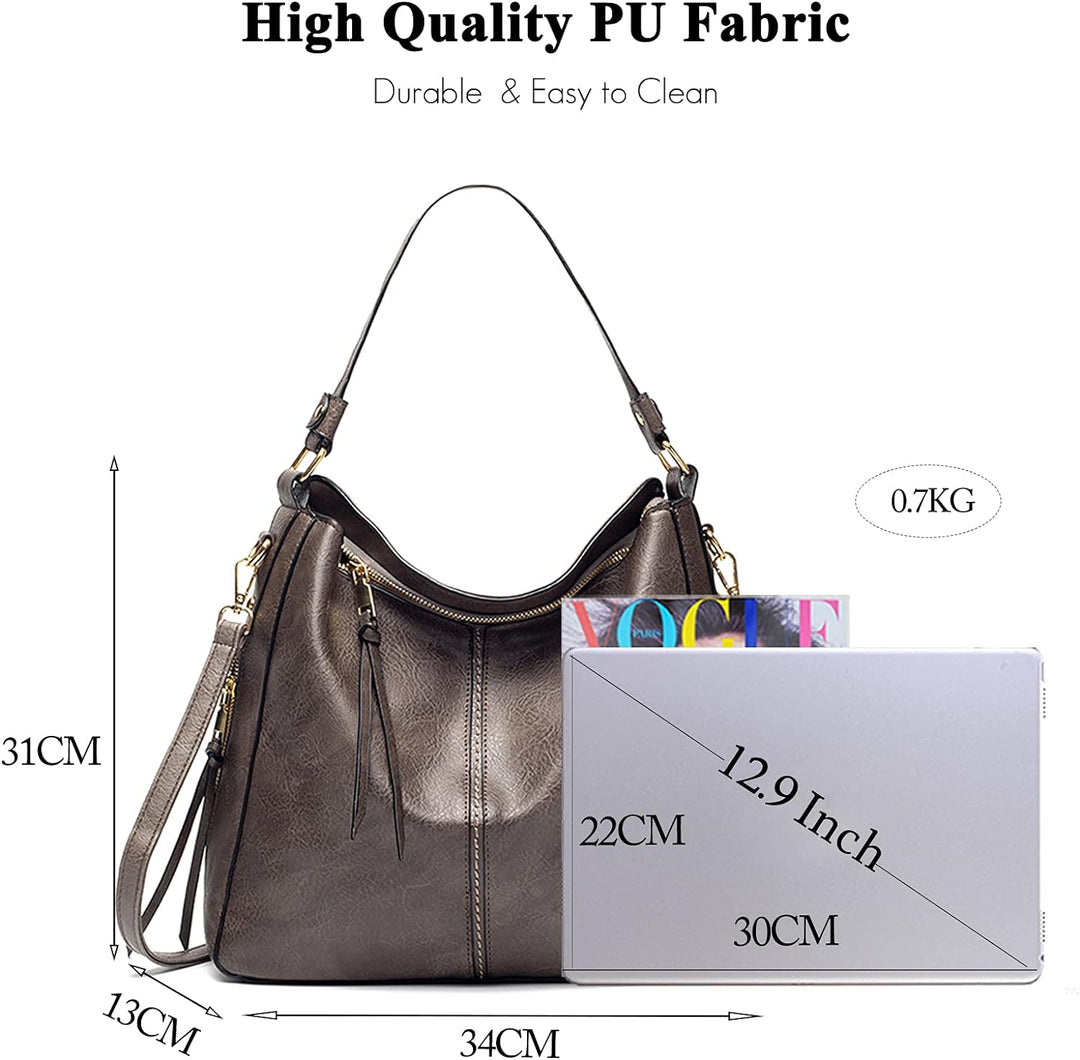 FANDARE Damen Handtasche Frauen Umhängetaschen Schultertasche PU Leder Tote Beutel Schultertasche fü