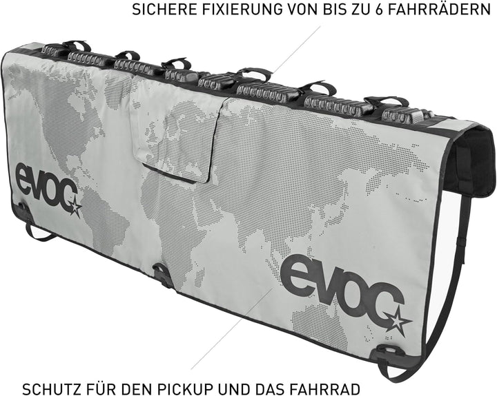 EVOC TAILGATE PAD für Fahrradtransport im Pickup (Fahrradträger ohne Anhängerkupplung, Fixierung von