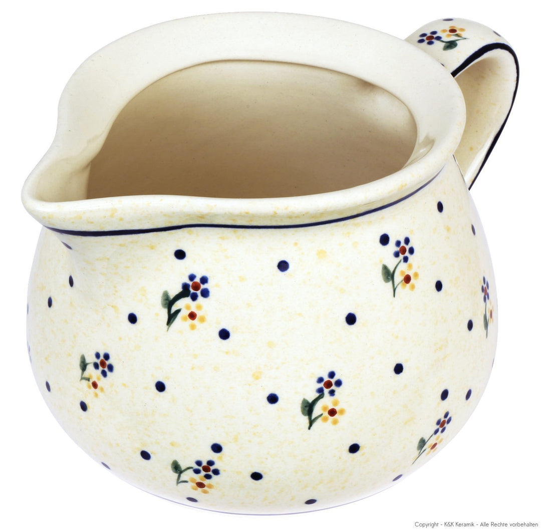 Original Bunzlauer Keramik Milchkanne V = 1,0 Liter im Dekor 111