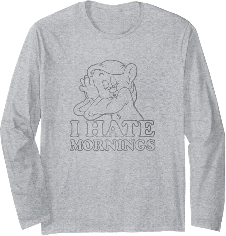 Disney Snow White Dopey I Hate Mornings Langarmshirt