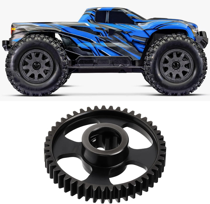 ECSiNG Hauptzahnrad aus Kohlenstoffstahl 0,8 Modul 47 Zähne 10756 Kompatibel mit TRAXXASs Mini Maxx