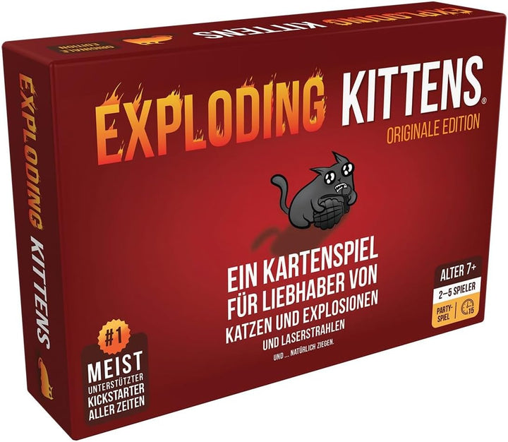 Exploding Kittens, Exploding Kittens, Grundspiel, Partyspiel, Kartenspiel, 2-5 Spieler, Ab 7+ Jahren