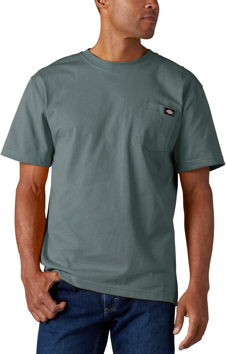 Dickies Herren Short Sleeve Heavyweight Heathered Crew Neck Tee T-Shirt S Blau - Smoke Blue, S Blau