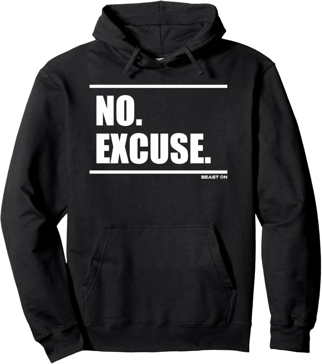 No Excuse Bodybuilding Gains Gainz Gym Fitness Motivation Pullover Hoodie