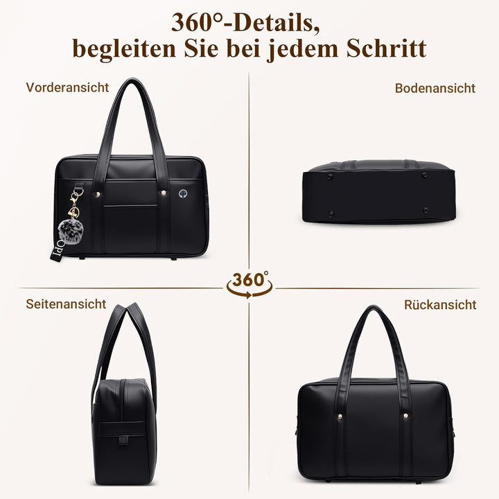 DIRRONA Damen Schultertasche Japanische Schule Handtasche Lässig Kawaii JK Tasche Grosse PU Leder Da