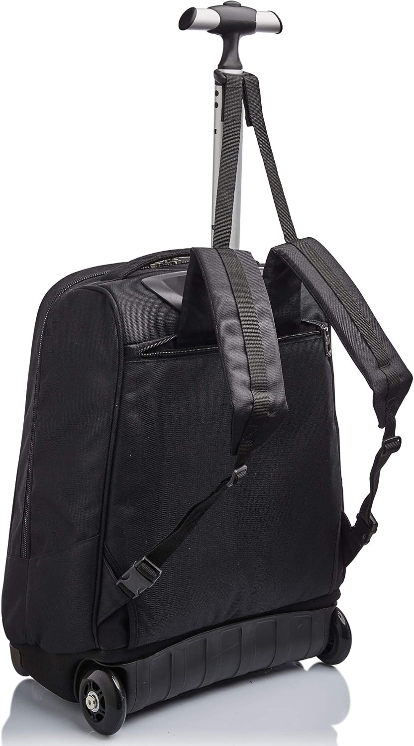Invicta TROLLEY, 2 in 1, Schulranzen mit Rollen, Rucksack mit Trolleyfunktion für Schule, Reisen, Mä