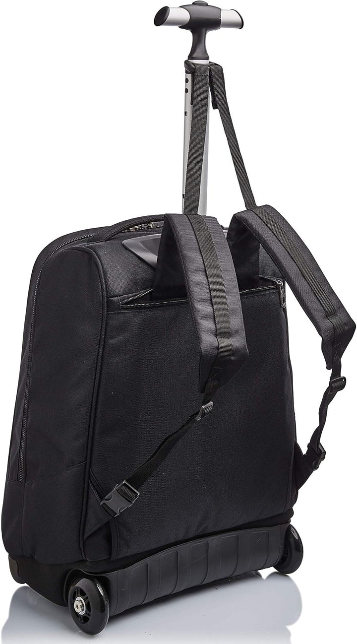 Invicta TROLLEY, 2 in 1, Schulranzen mit Rollen, Rucksack mit Trolleyfunktion für Schule, Reisen, Mä