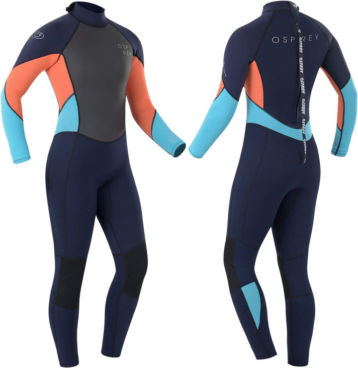 Osprey Damen-Neoprenanzug, volle Länge, 3 mm, für Erwachsene, Neopren, Surfen, Tauchen, Null, Korall