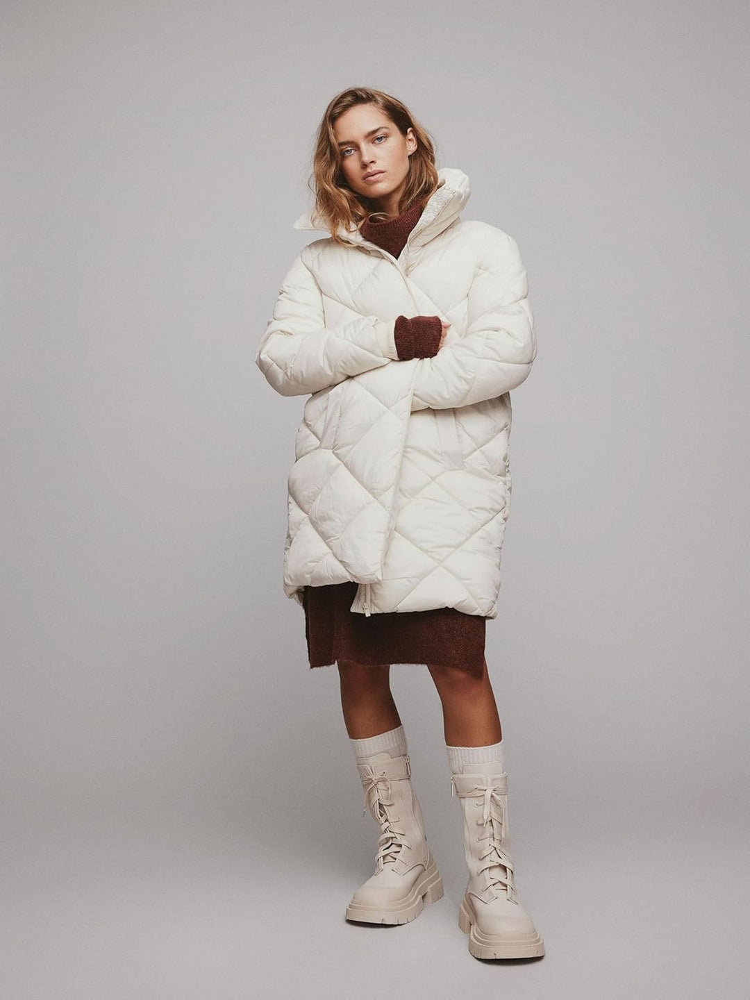 Vila Damen Viadaya New Quilt Jacket/Su-Noos Steppjacke 40 Birch, 40 Birch