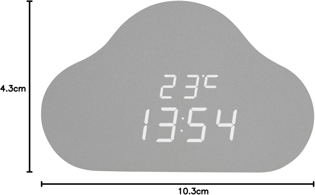 TFA Dostmann Digitaler Wolken Wecker Clocco Cloud, 60.2040., Kinderwecker, unsichtbares Display, mit