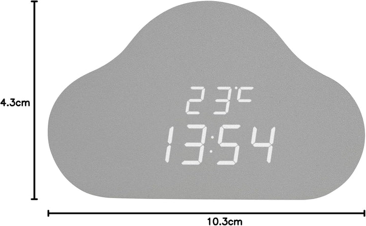 TFA Dostmann Digitaler Wolken Wecker Clocco Cloud, 60.2040., Kinderwecker, unsichtbares Display, mit