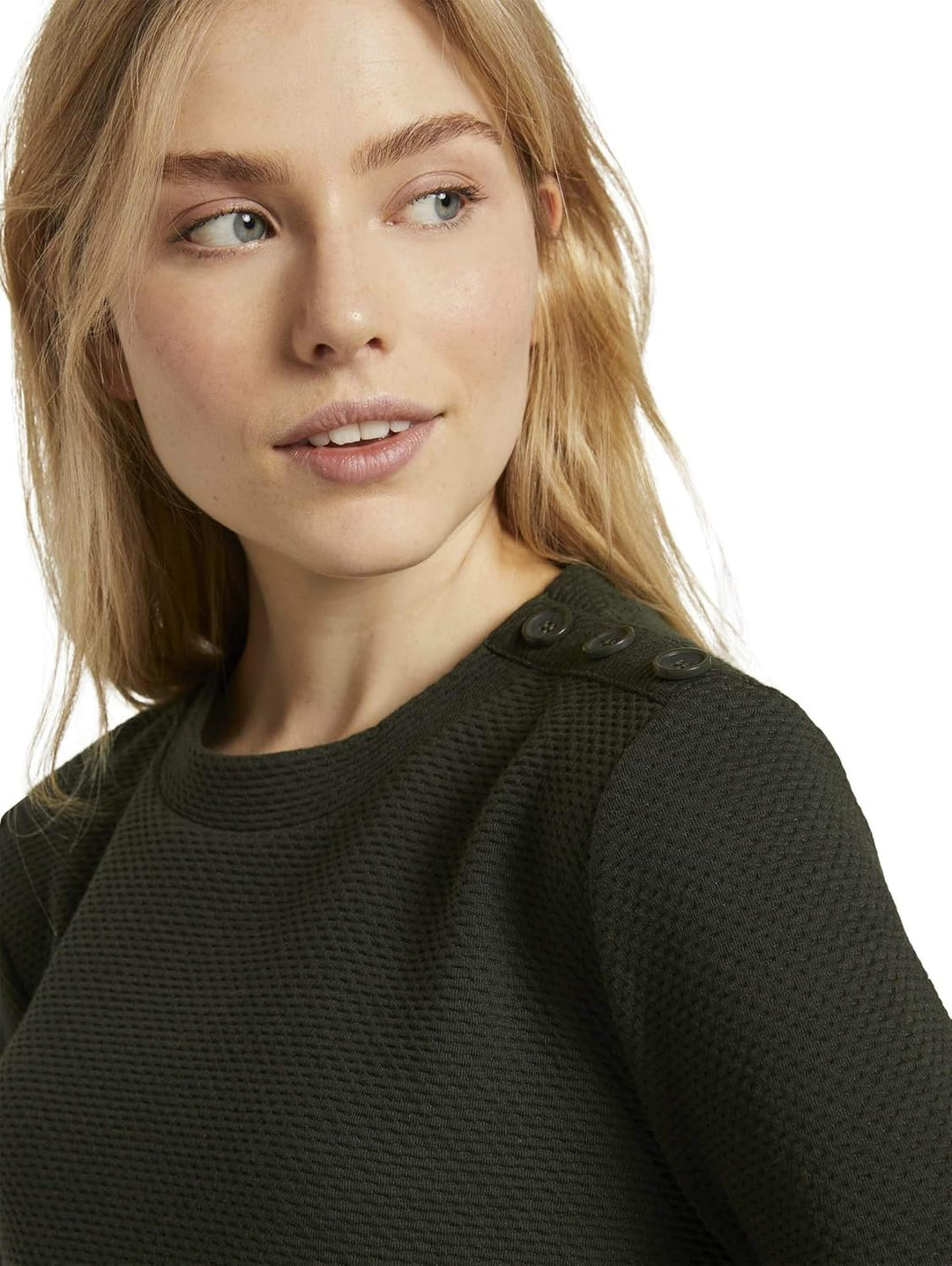 TOM TAILOR Damen Sweatshirt dunkelgrün S
