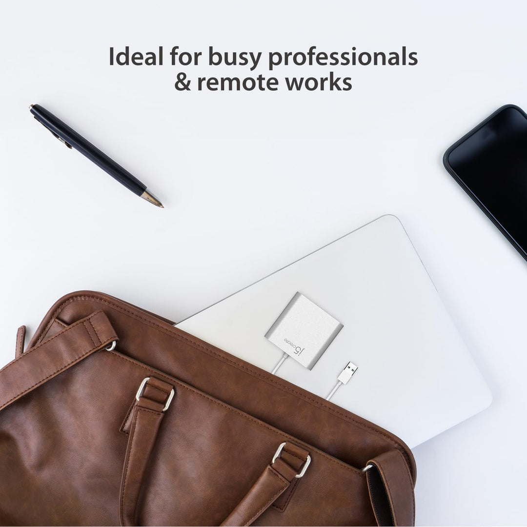 j5create USB 3.0 zu VGA & HDMI Multi-Monitor Adapter - Kompatibel mit Microsoft Windows (32-Bit oder