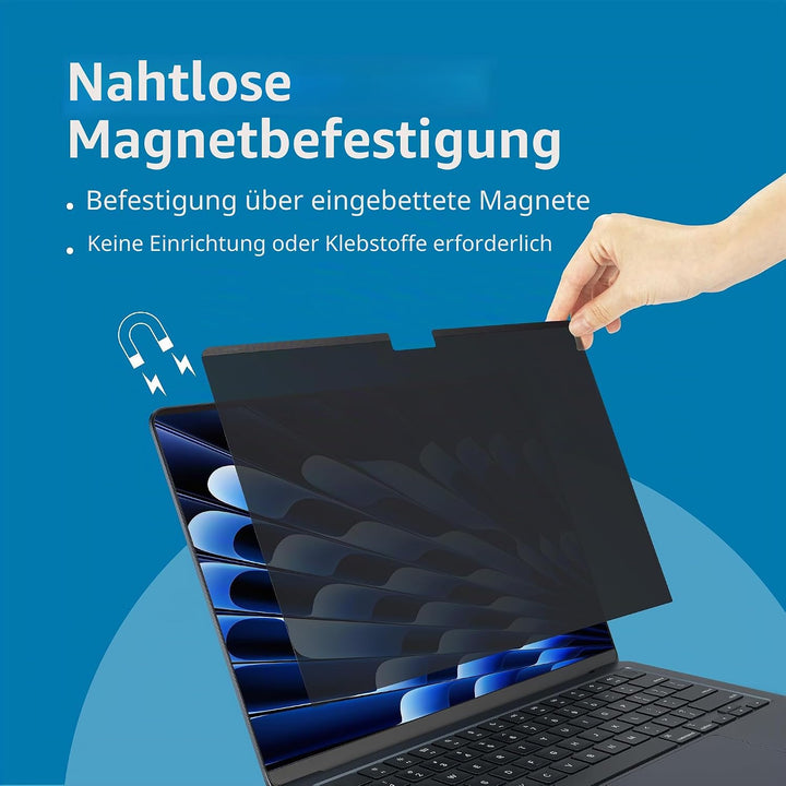 Kensington MagPro Elite Magnetische Sichtschutzfolie für MacBook Air 15" (M2, 2023), abnehmbare Blic