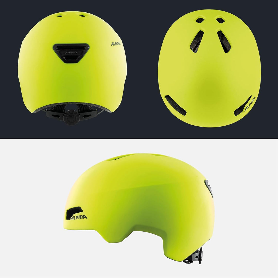 ALPINA HACKNEY - Leichter, Bruchfester & Optimal Klimatisierter Fahrradhelm Mit Nachrüstbarem LED Fü