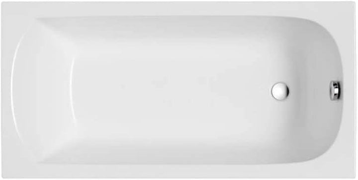 KOLMAN Badewanne CLASSIC SLIM Rechteck 180x80 mit Styroporverkleidung (Ablage 4cm), Ablaufgarnitur u