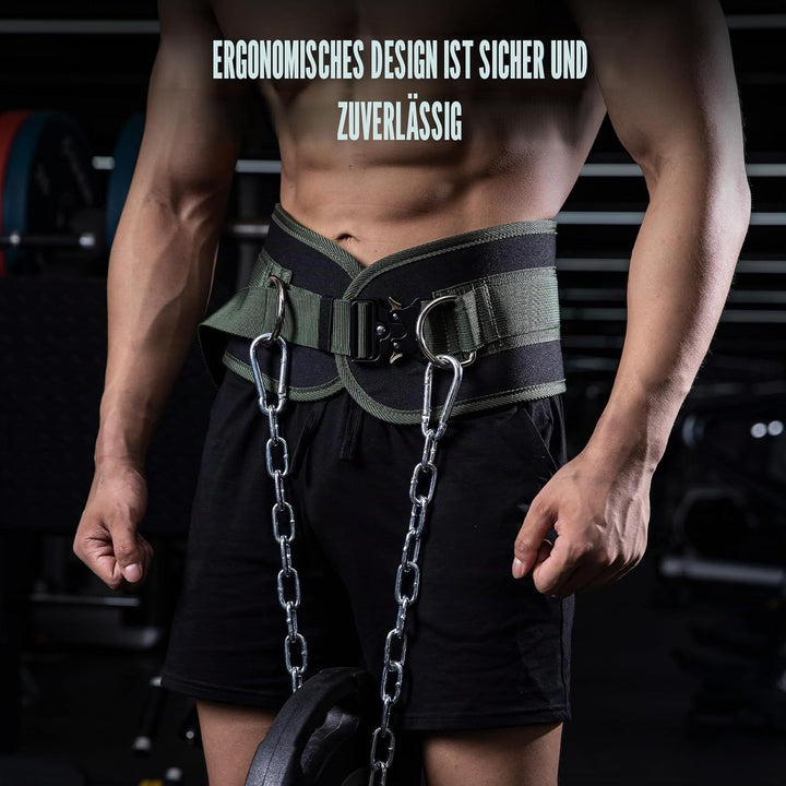 MANUEKLEAR Dip-Gürtel, Gewichtsgürtel, Fitness-Gürtel für Männer und Frauen, robuster Dip-Powerlifti