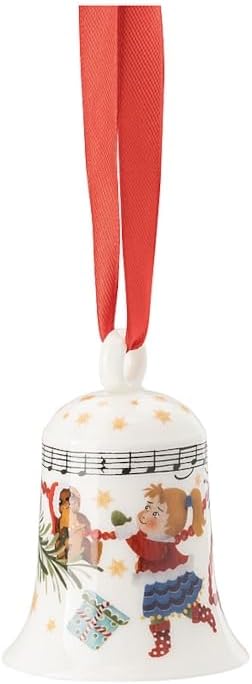 Rosenthal Hutschenreuther Weihnachtslieder 21 'Porzellanglocke - Lasst Uns froh. ' 7 cm
