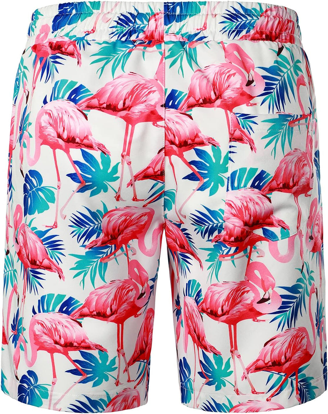 JOGAL Herren Hawaii Hemd Männer Flamingo Kurzarmhemd und Kurze Hose Set Strand Outfit Sommerhemd Für