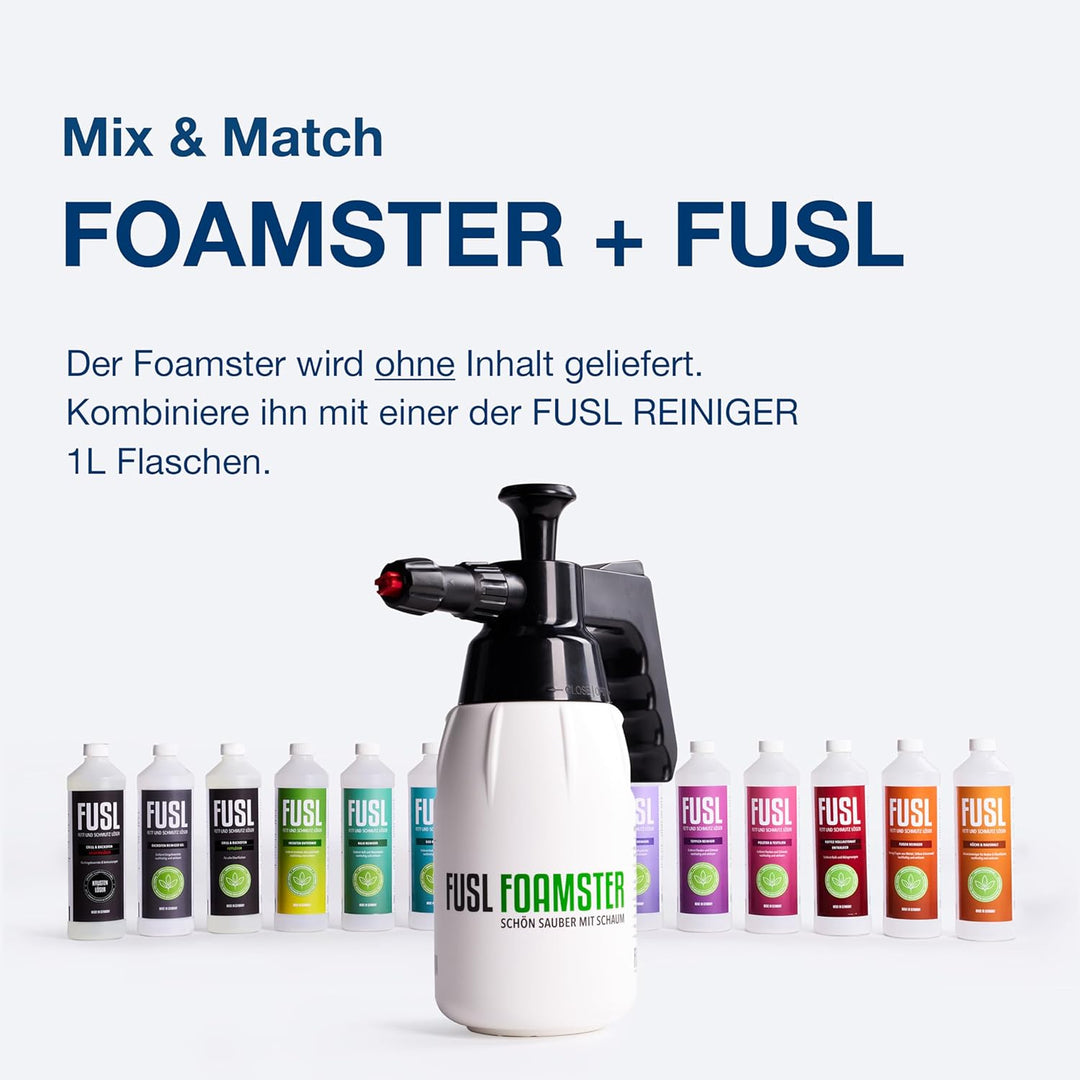 McBrikett FUSL FOAMSTER Schaumdrucksprüher, variable Schaumdichte, 0,9L Volumen