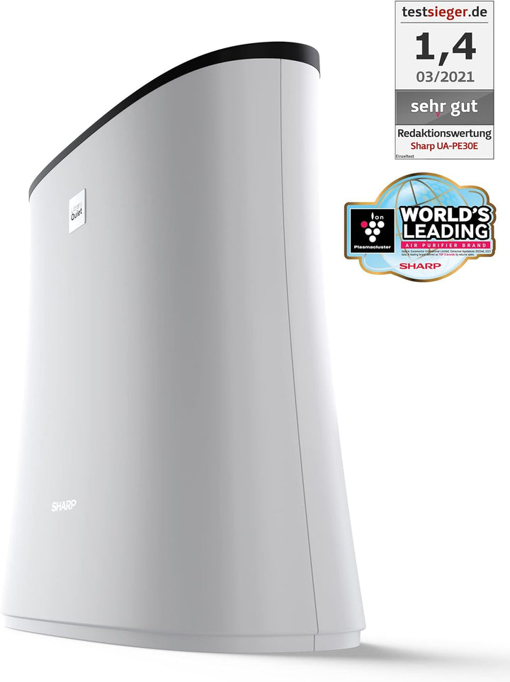 SHARP UA-PE30E-WB Luftreiniger für Räume bis zu 21 qm, 2-Stufen Filtersystem (Vorfilter, HEPA-Filter