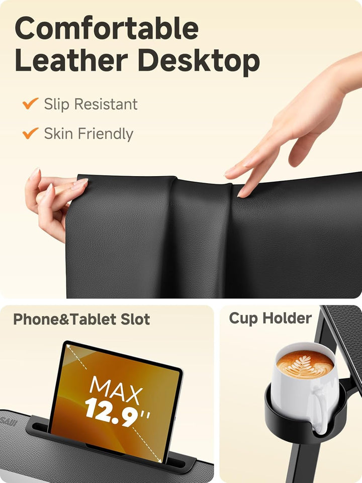 SAIJI Beistelltisch, Doppelnutzung Frühstückstablett Laptoptisch, Stabilere U-förmige Füsse, Couchti
