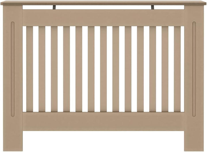 Wohnzimmer Heizkörper Verkleidung Abdeckung 112x19x81.5 cm MDF Dekorative Lamellen-Design Heizkörper