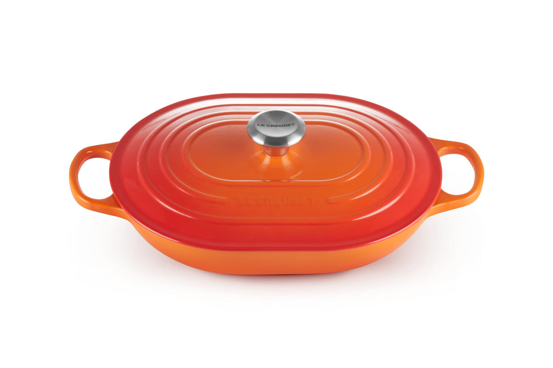 Le Creuset SignatureOblong aus Gusseisen mit Hilfsgriff, für alle Herdarten und Backöfen, 31 cm, 3,4