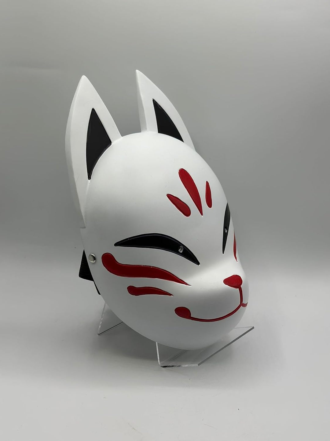 Kitsune Fuchsmaske aus Harz – Japanische Shinto-Inspiration – Handgefertigt – Anime Stil – Kostümart