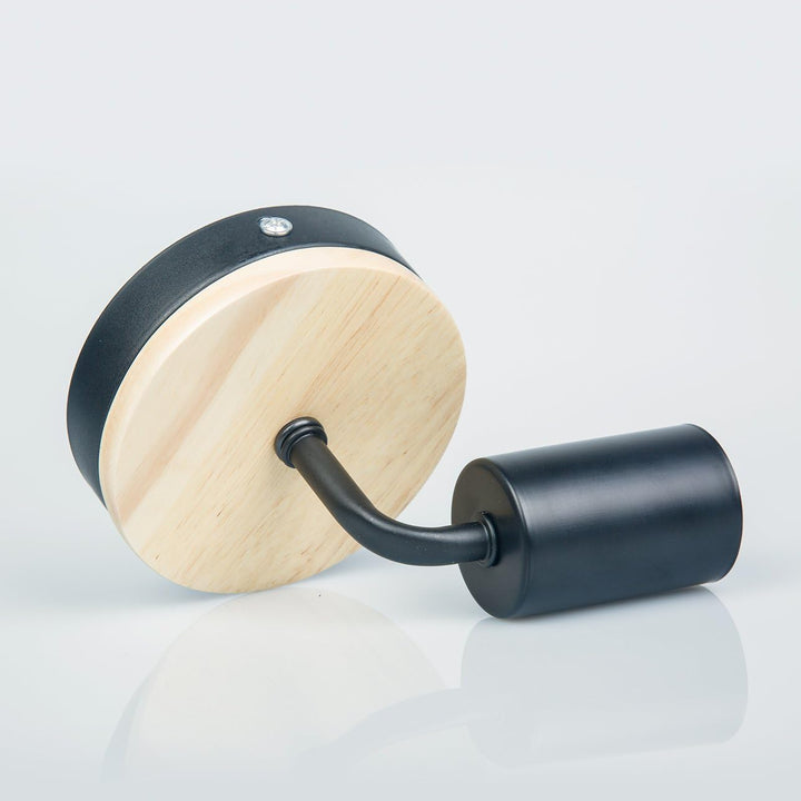 2 Pack Einfach Schwarze Wandleuchte Up/Down Indoor Holz dekorative Lampe Uplighter Downlighter, rust