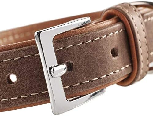 HUNTER PORTO Hundehalsband, Leder, nachhaltig, 35 (XS-S), dunkelbraun/cognac dunkelnbraun/cognac 35