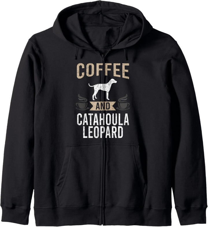 Coffee and Catahoula Leopard Dog Lover Kapuzenjacke