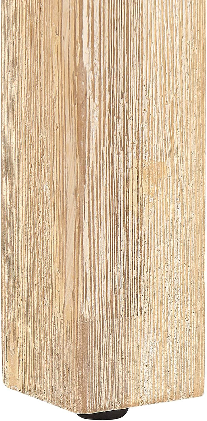 Industrieller Hocker Faserzement Akazienholz grau / heller Holzfarbton Ostuni