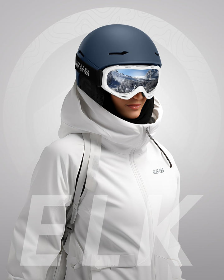 OutdoorMaster ELK MIPS Skihelm - Schneesporthelm Snowboardhelm für Männer Frauen & Jugend Dunkelblau